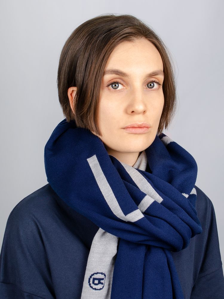 Шарф Bereg, серый с синим-1