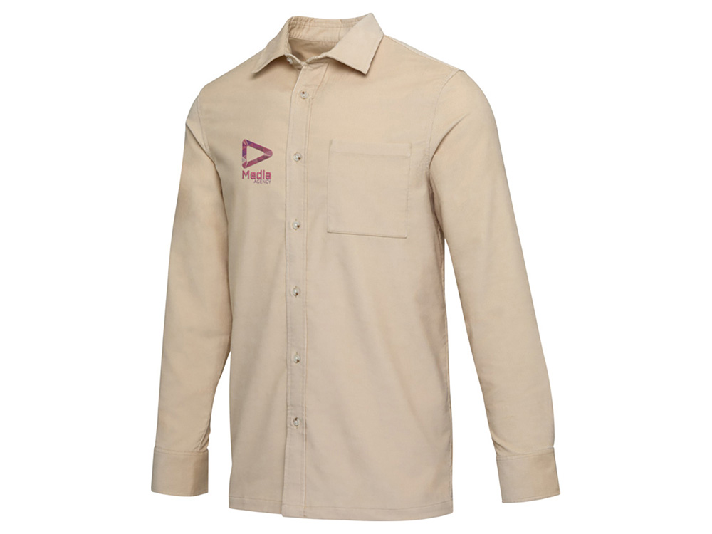 Alum вельветовая рубашка унисекс - Oatmeal-3