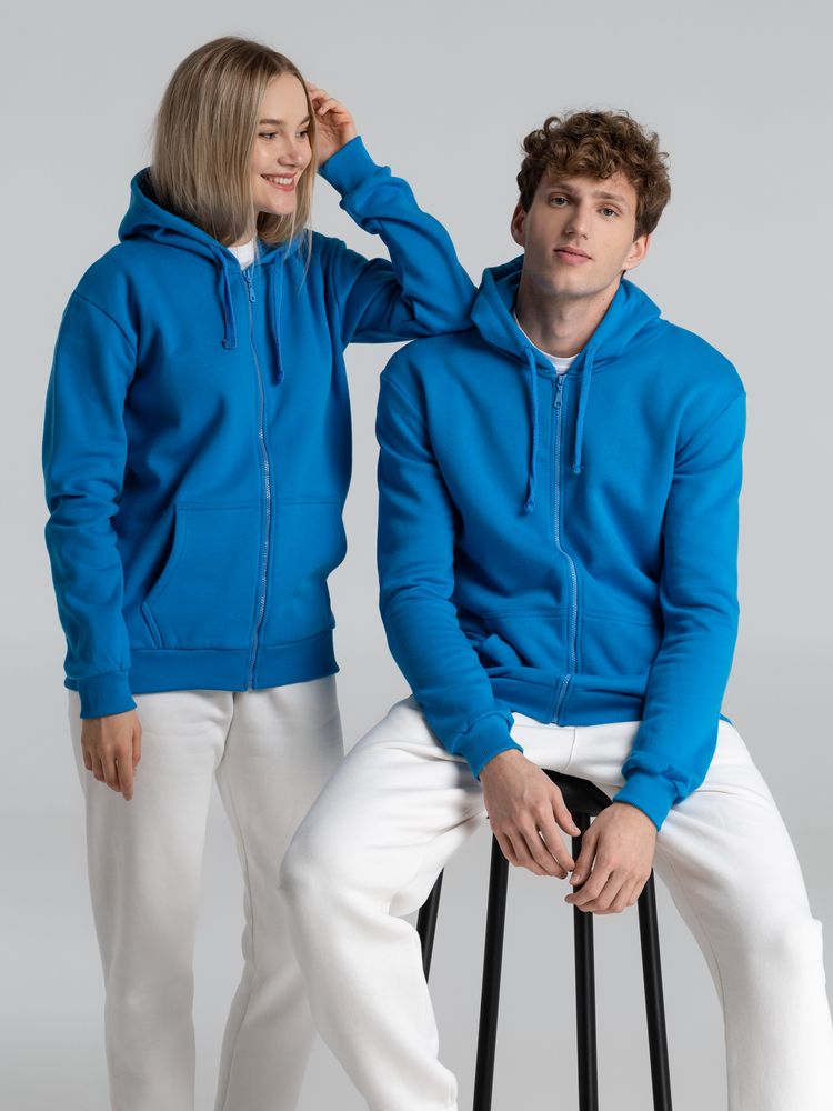 Толстовка на молнии с капюшоном Siverga Heavy 2.0, бирюзовая-7