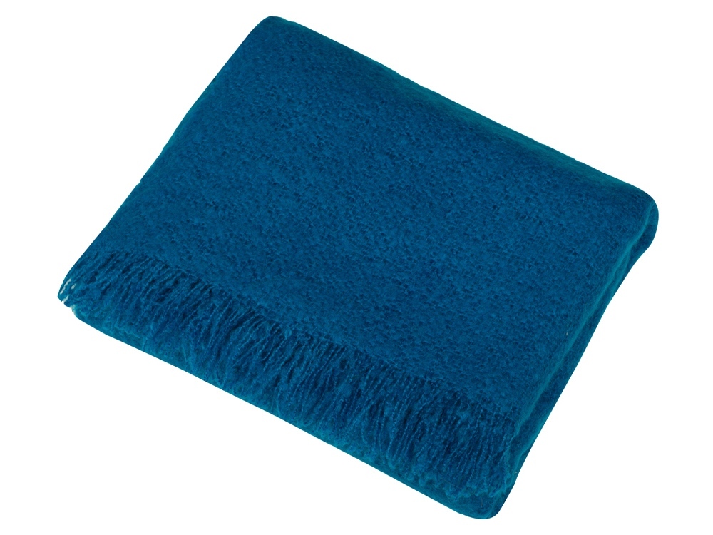 Плед акриловый Mohair, синий-2