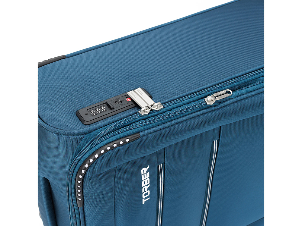 Чемодан TORBER ВИВИ, синий, полиэстер, 39 х 20 х 54 см, 36 л-8