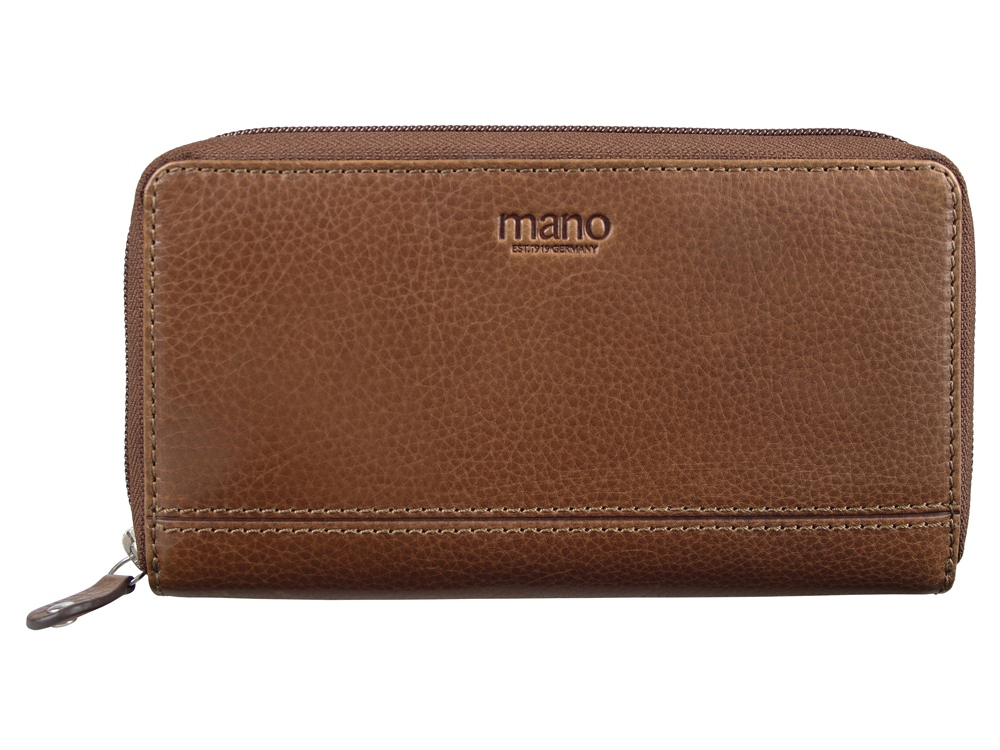 Кошелек Mano Don Montez, натуральная кожа в коньячном цвете, 19 х 10,3 см-0