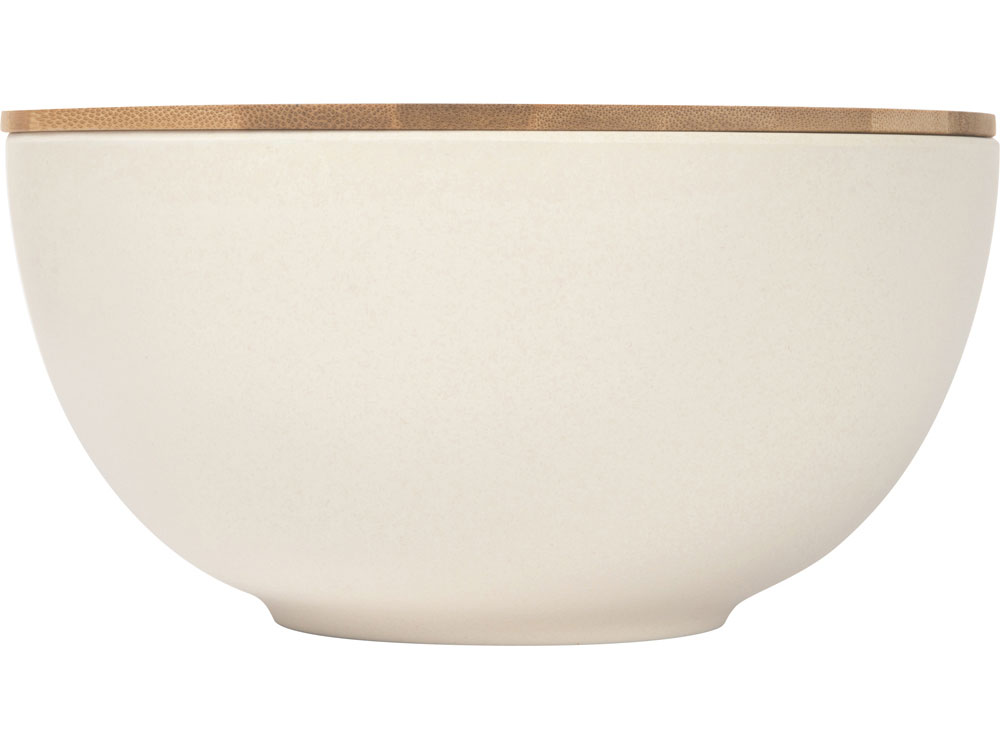 Салатник Bowl с бамбуковой крышкой, бежевый-6