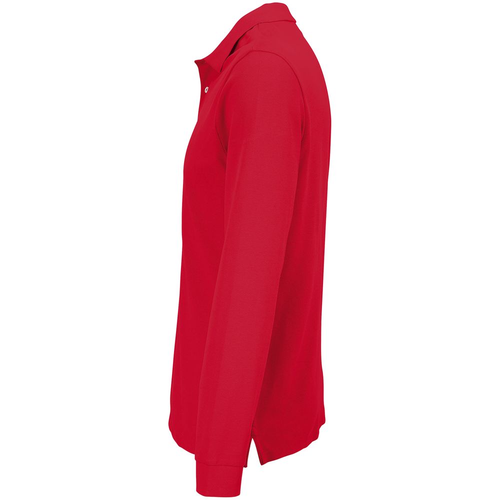 Рубашка поло унисекс с длинным рукавом Pacific LSL, красная-2