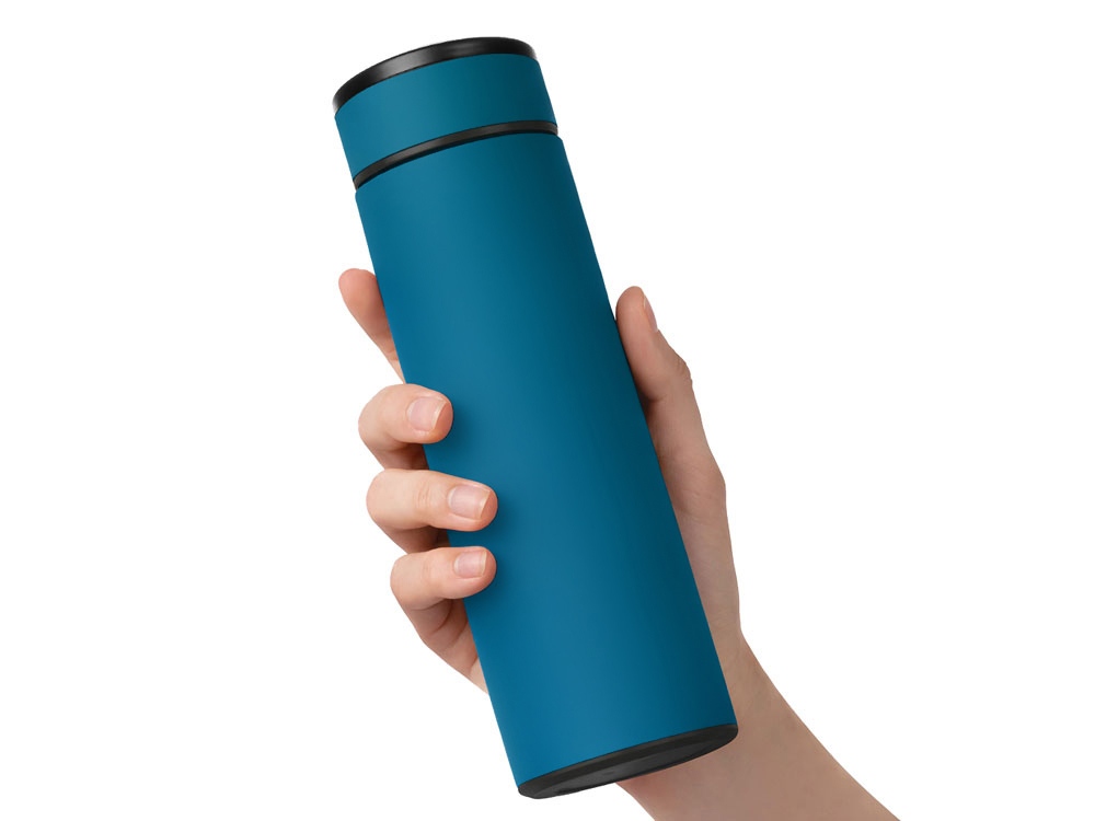 Термос Confident с покрытием soft-touch 420мл, индиго-4