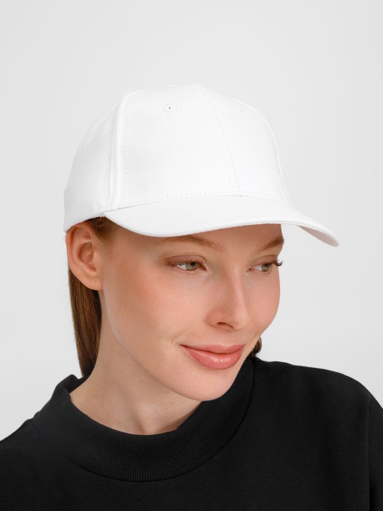 Бейсболка Apollo, белая-3