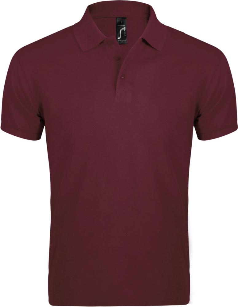 Рубашка поло мужская Prime Men 200 бордовая-1