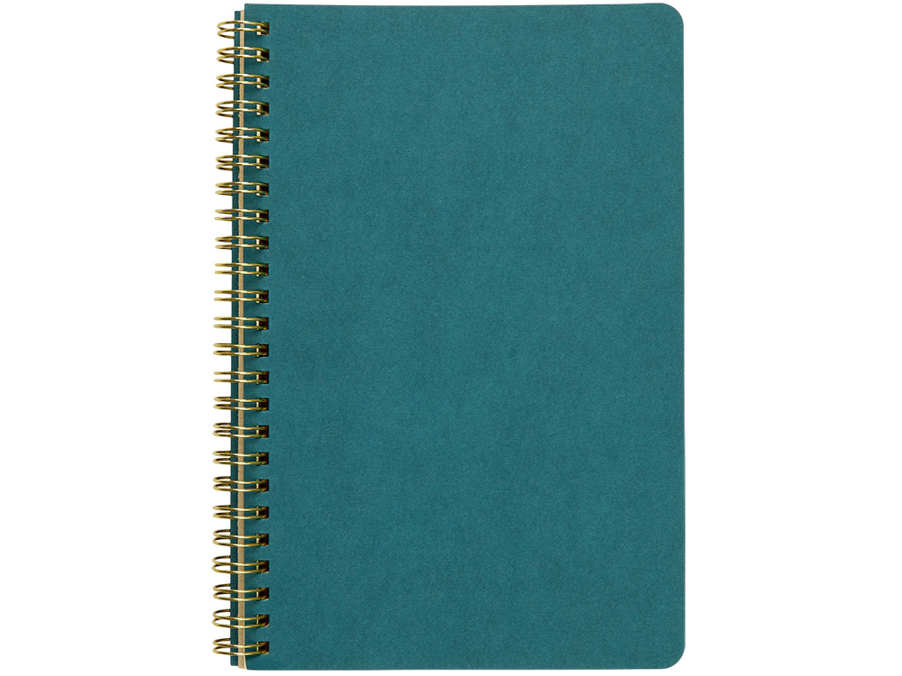 Бизнес тетрадь на гребне А5 Pragmatic, 60 листов в клетку, карибский синий-1