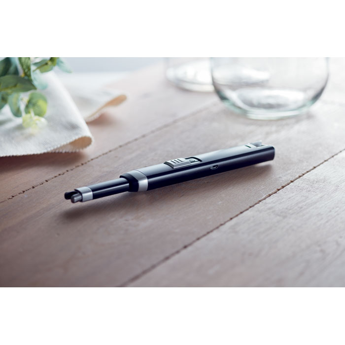 Большая USB зажигалка, черный-7