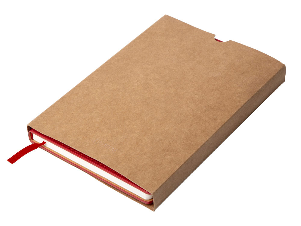 Бизнес блокнот А5 Freya с клапаном и карманом для визиток, твердая обложка, 128 листов, красный и бор-7