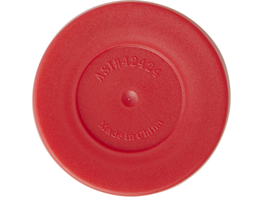 Термостакан Elwood из переработанной нержавеющей стали, 410 мл - Серебристый/Красный-4