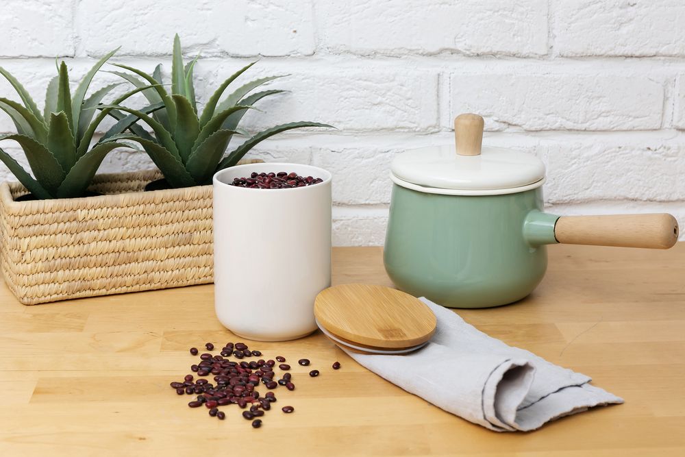 Банка для хранения Bambic с бамбуковой крышкой-3