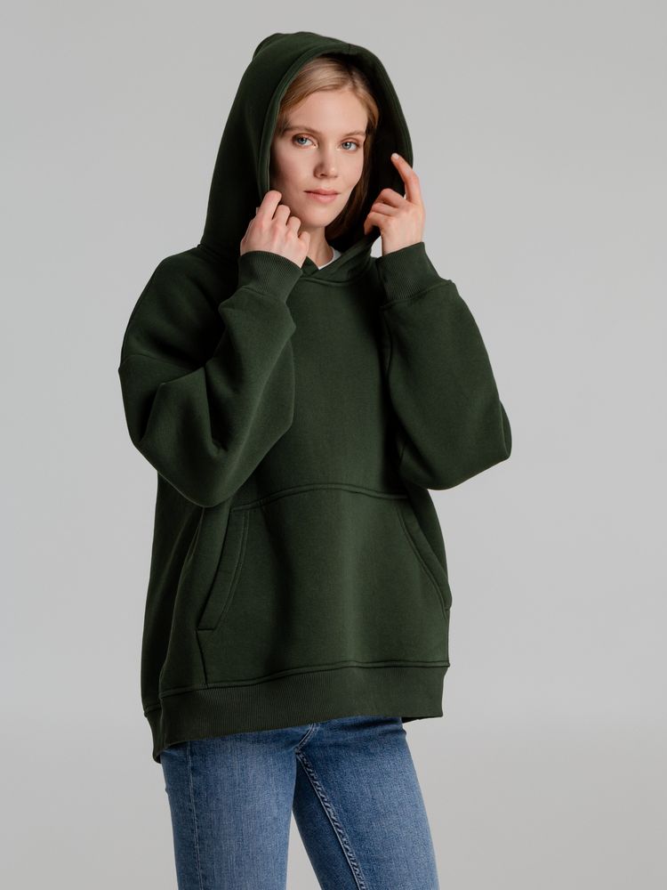 Худи Kulonga Oversize, темно-зеленый (хаки)-3