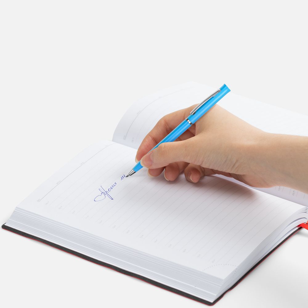 Ручка шариковая Euro Chrome, голубая-2