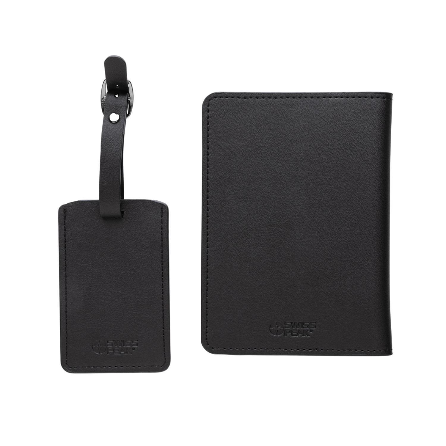 Обложка на паспорт с багажной биркой Swiss Peak из переработанного полиуретана GRS-6