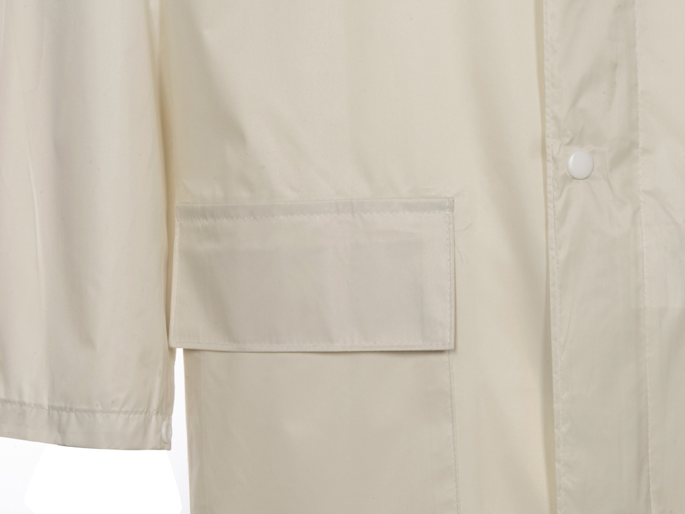 Длинный дождевик Lanai  из полиэстера со светоотражающей тесьмой, молочный-7