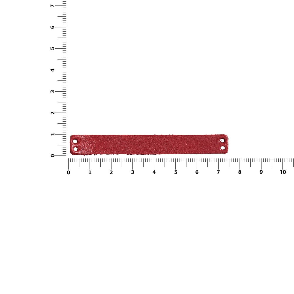 Лейбл кожаный Beta, XS, красный-2