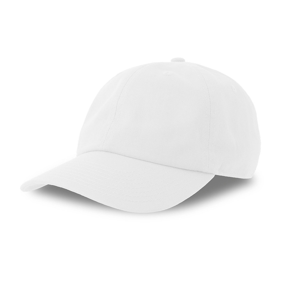 Бейсболка DAD HAT-S, 6 клиньев, металлическая застежка, белый-0
