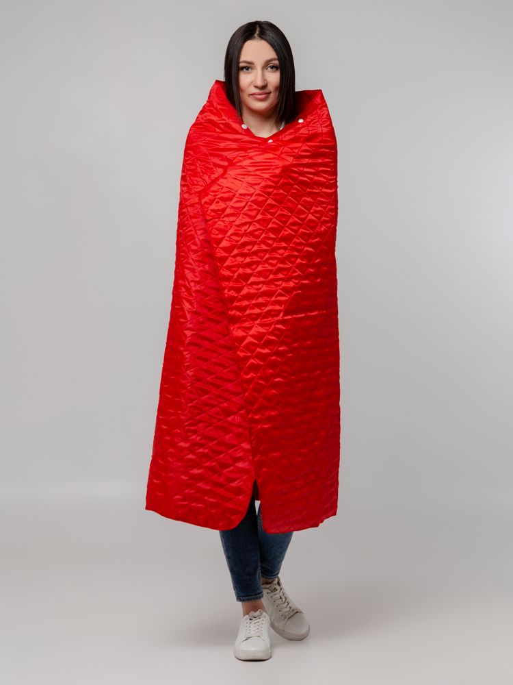 Плед-пончо для пикника SnapCoat, красный-4