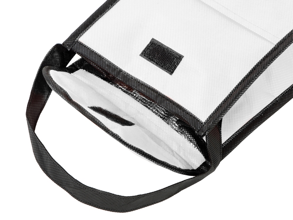 Сумка-холодильник Reviver на липучке из нетканого переработанного материала, белый-6