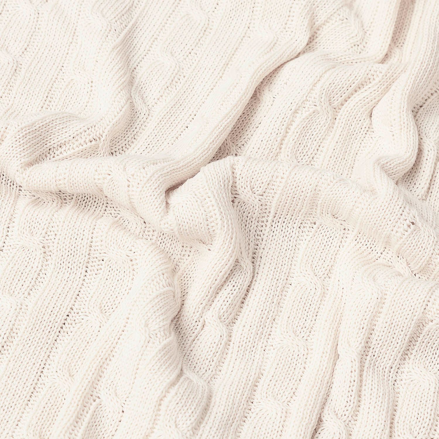 Плед Fado вязаный, бежевый (без подарочной коробки)-4