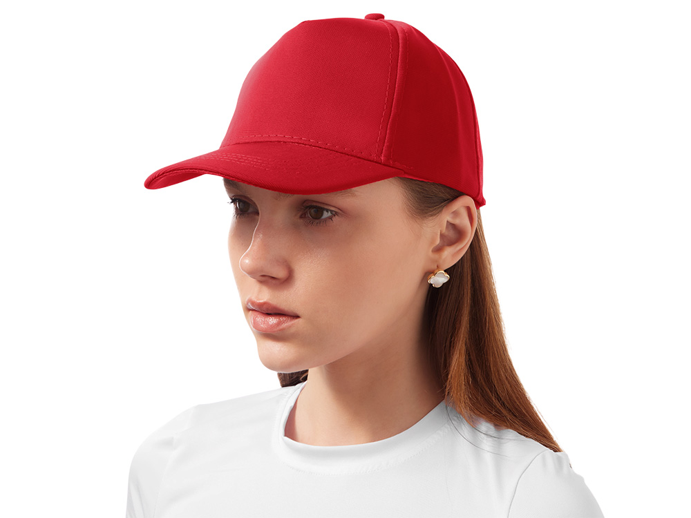 Бейсболка из структурной ткани Fargo, красный-2