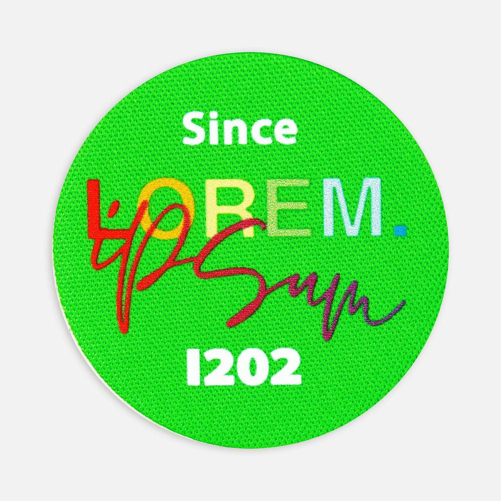 Наклейка тканевая Lunga Round, M, зеленый неон-1