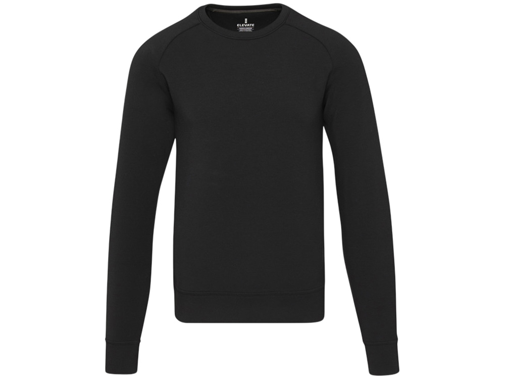 Yukon унисекс интерлок спортивный свитер с круглым вырезом - Сплошной черный-1