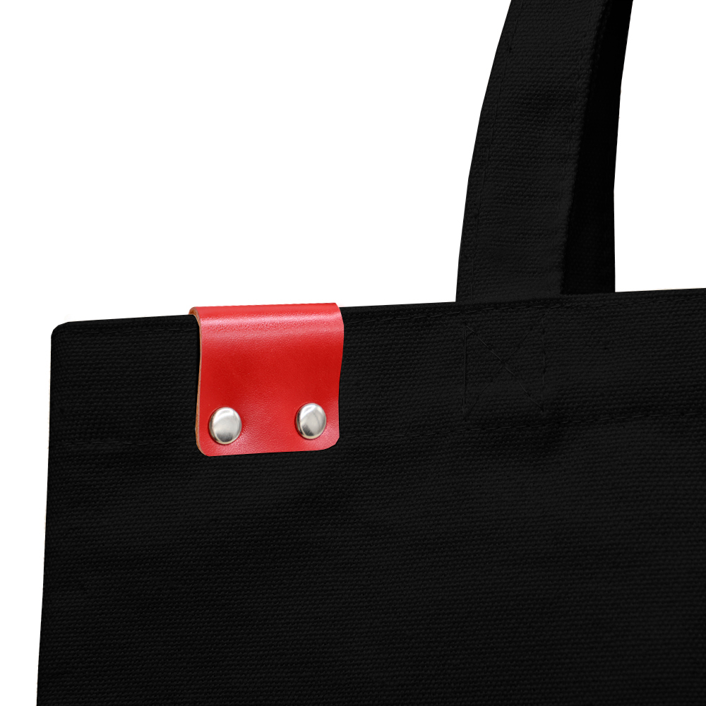 Сумка для покупок IVORY 325 г/м² с PU нашивкой, Красный.-2