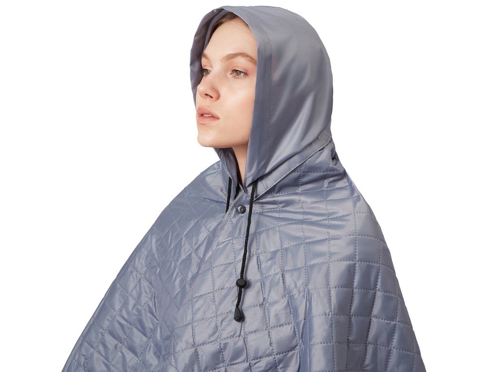 Пончо Cappy с капюшоном на липучке в мешке, серый-4