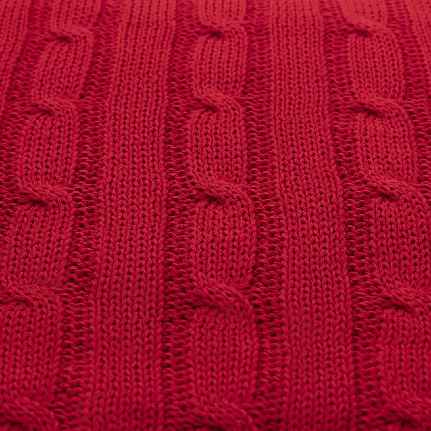 Плед Fado вязаный, красный (без подарочной коробки)-11