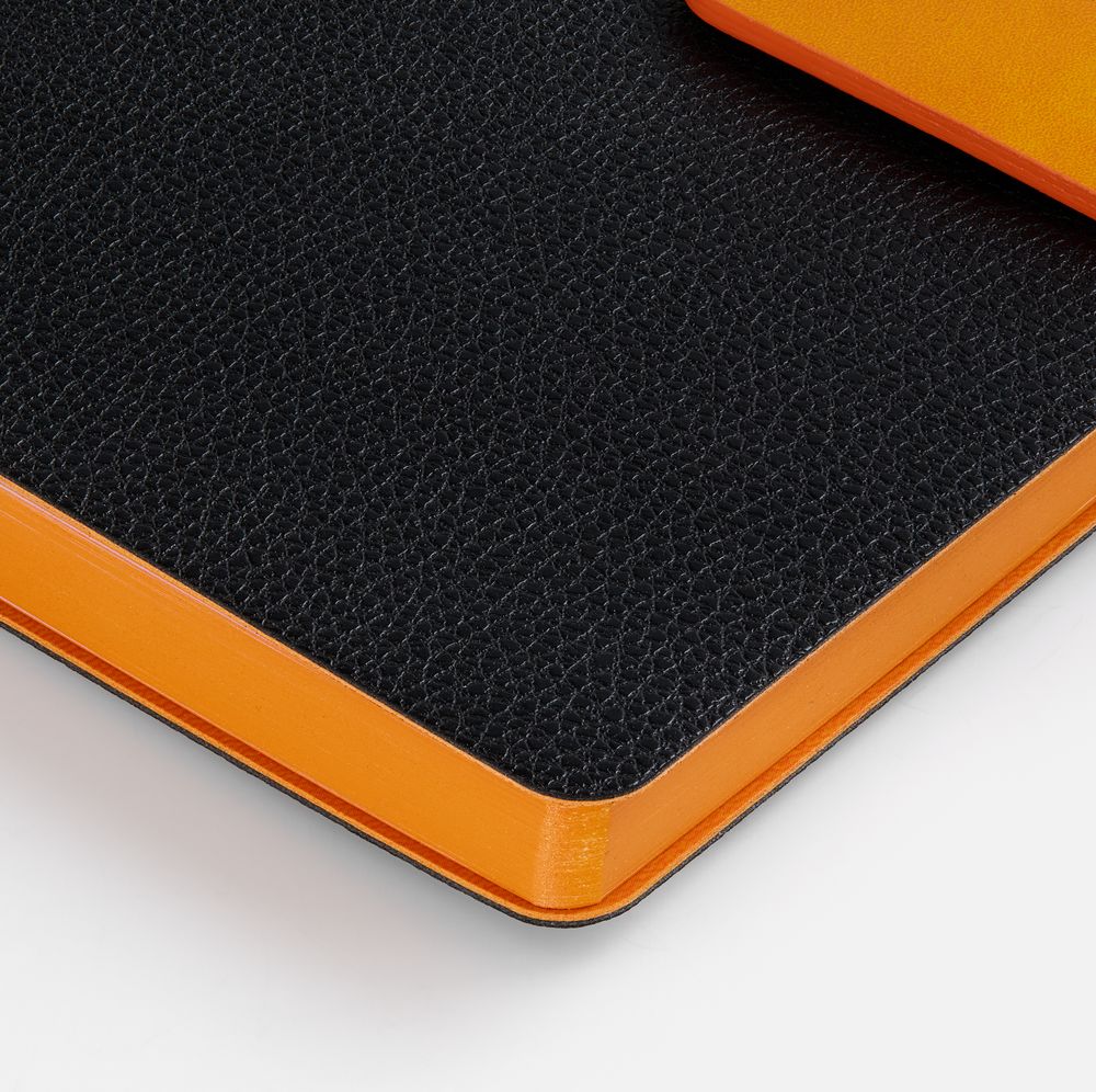 Ежедневник Boom, недатированный, черный с оранжевым-2