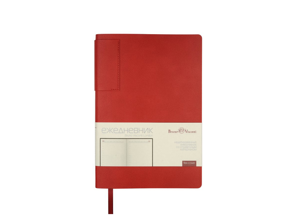 Ежедневник недатированный  А5 LONDON красный/темно-серый-3