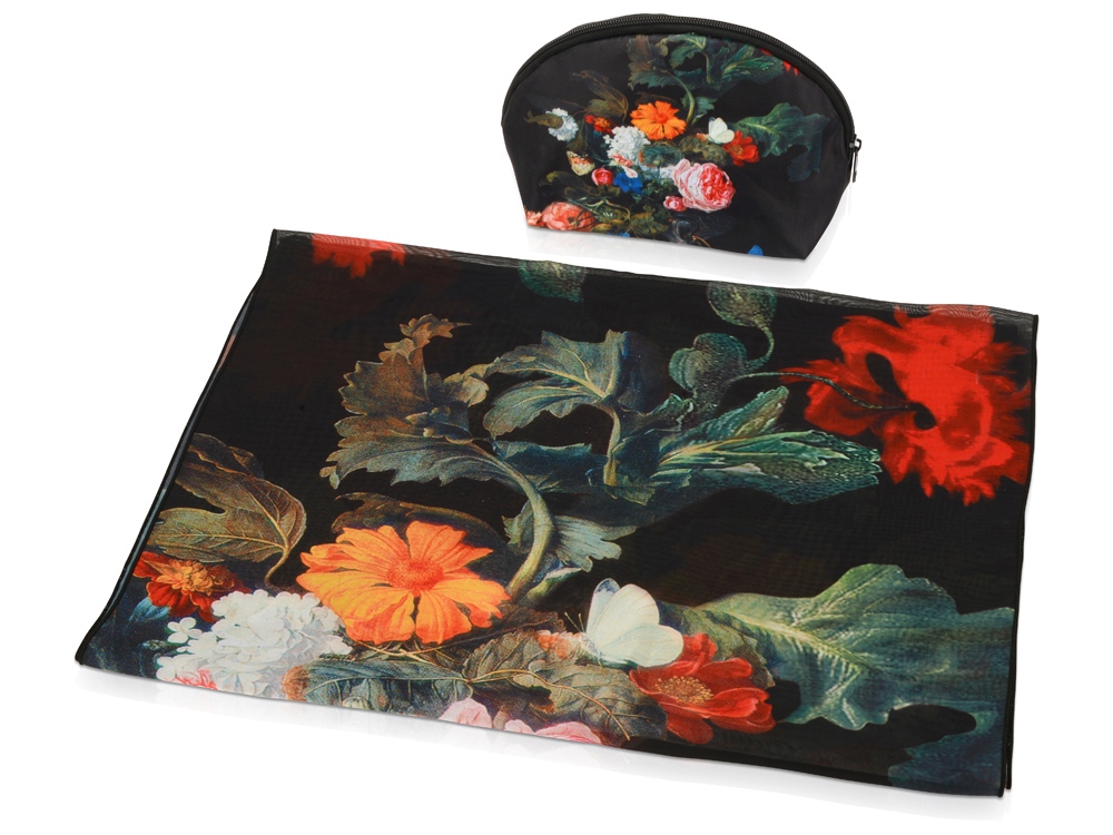 Набор Цветы: косметичка и шарф-1