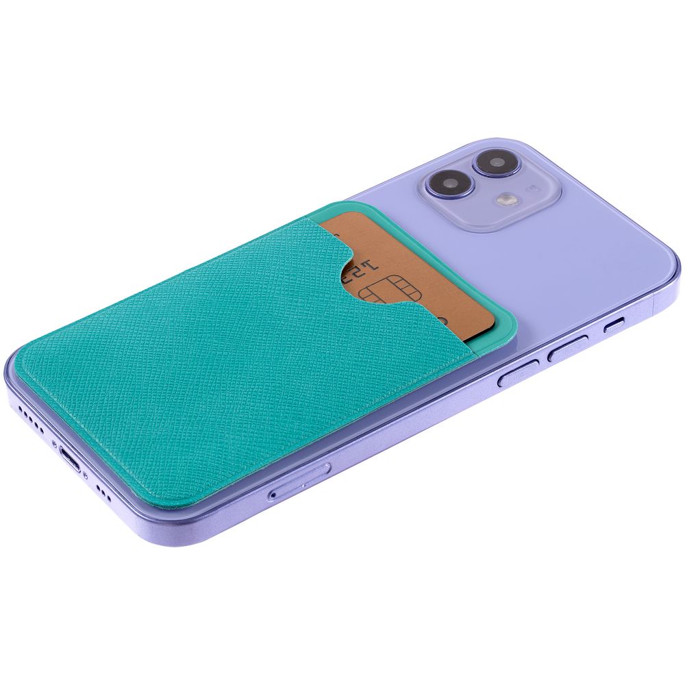 Чехол для карты на телефон Devon, бирюзовый-3