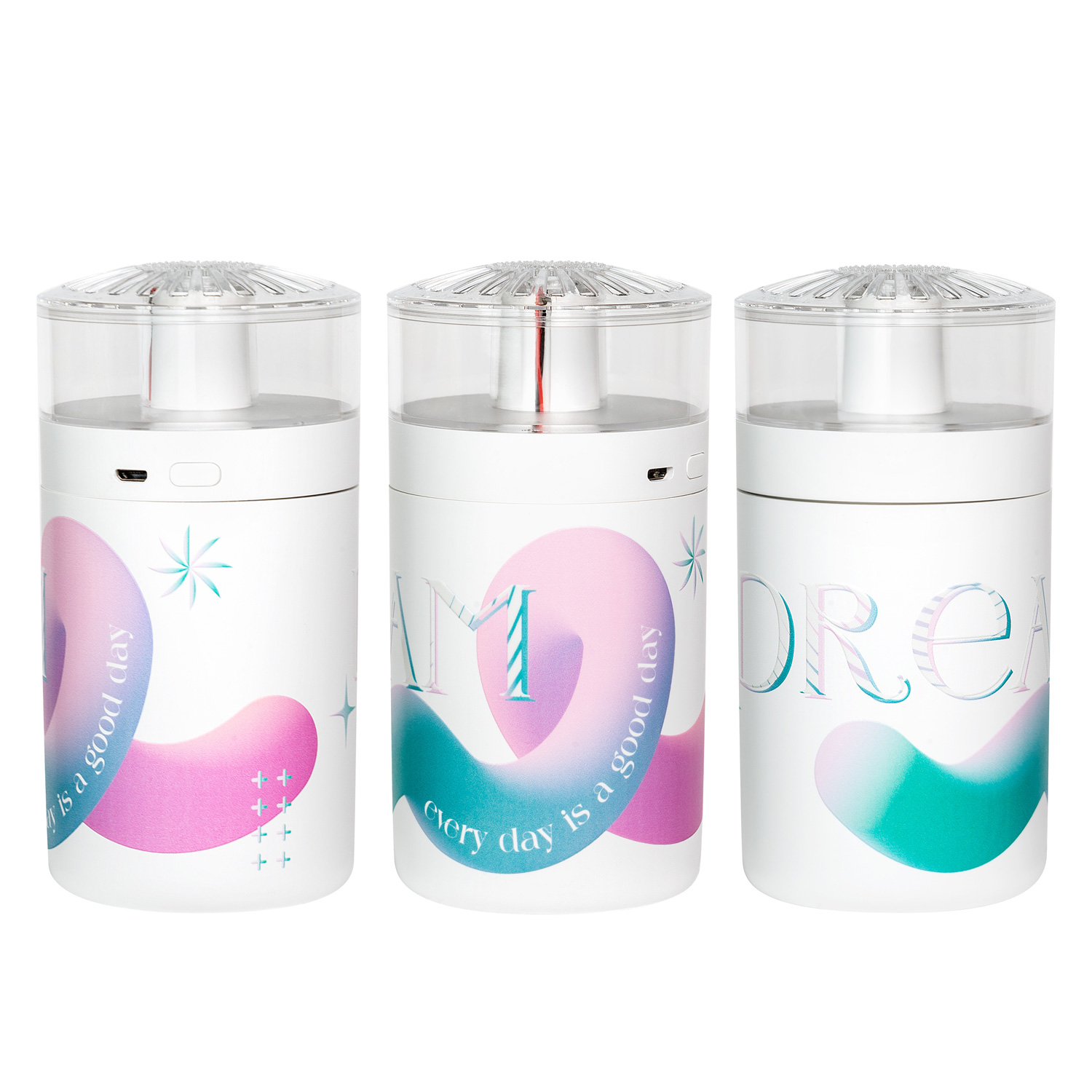 Увлажнитель воздуха с подсветкой и соляными кристаллами Crystal-7