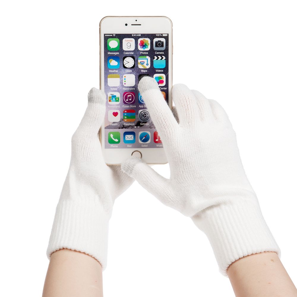 Перчатки сенсорные Urban Flow, молочно-белые-4