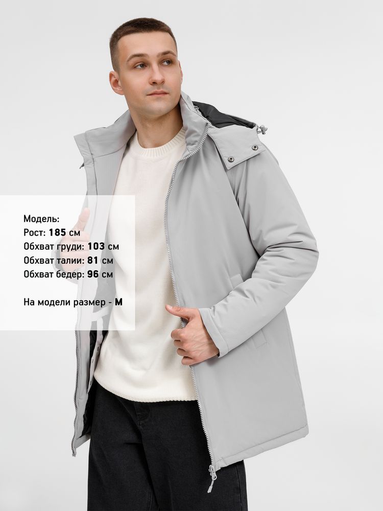 Куртка-парка унисекс Sfera, светло-серая-8