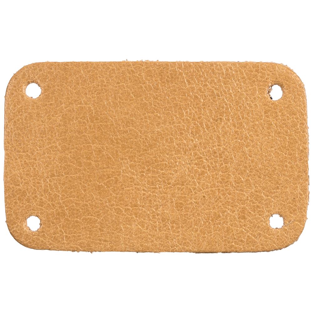 Лейбл кожаный Beta, S, бежевый-1