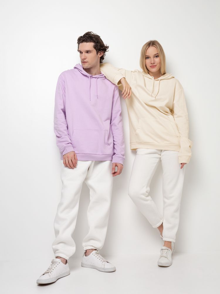 Толстовка с капюшоном унисекс Hoodie, светло-желтая-8