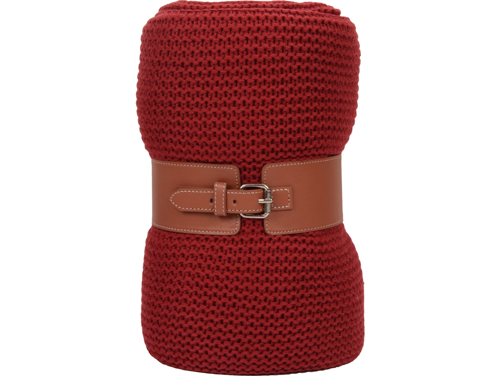 Плед акриловый Chain, бордовый-3