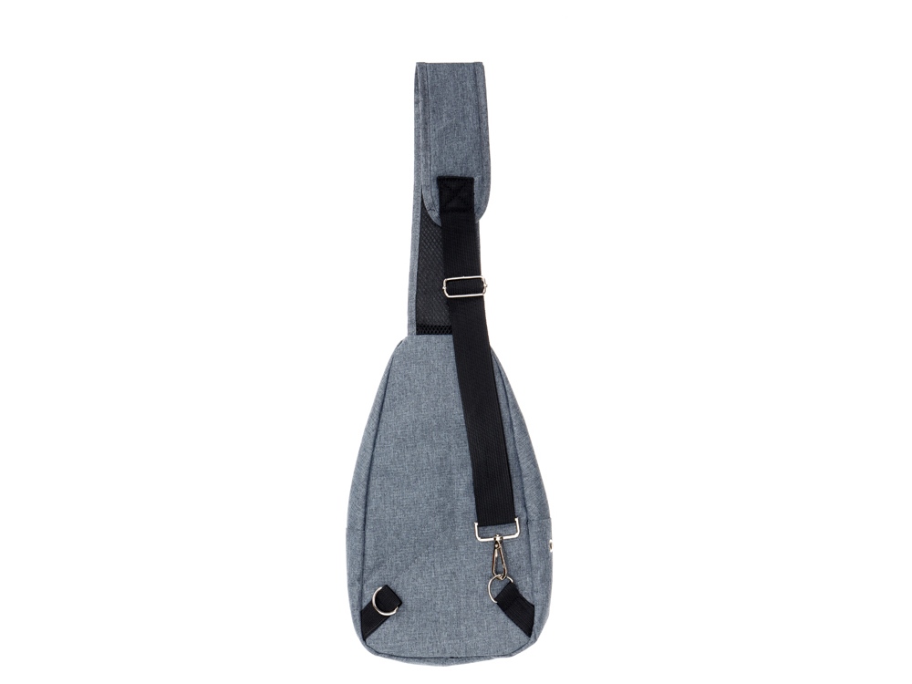 Рюкзак TORBER с одним плечевым ремнем, серый, полиэстер 300D, 33 х 17 х 6 см-4