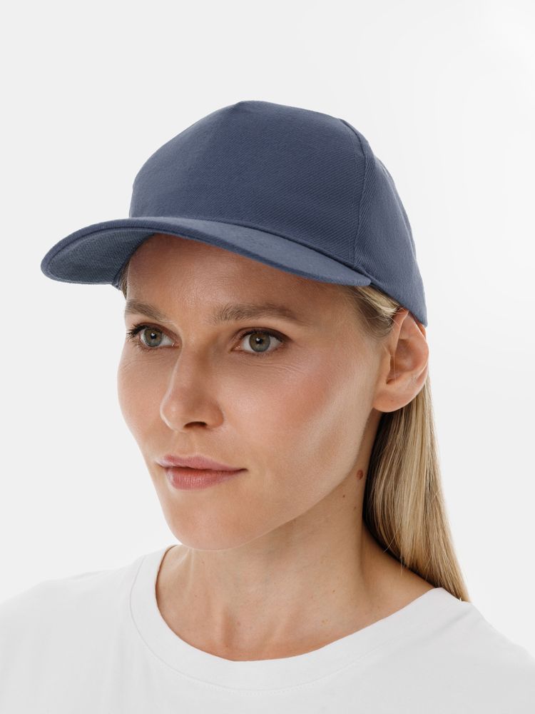 Бейсболка Long Beach, синяя (джинс)-5