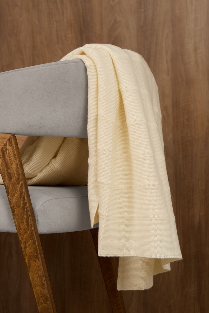 Плед Nessona Alpaca, белый (ванильный)-2