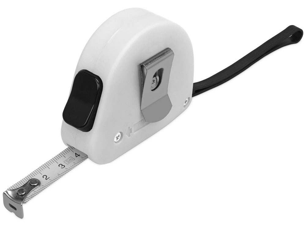 Рулетка 3м Meter, софт-тач, белый-1