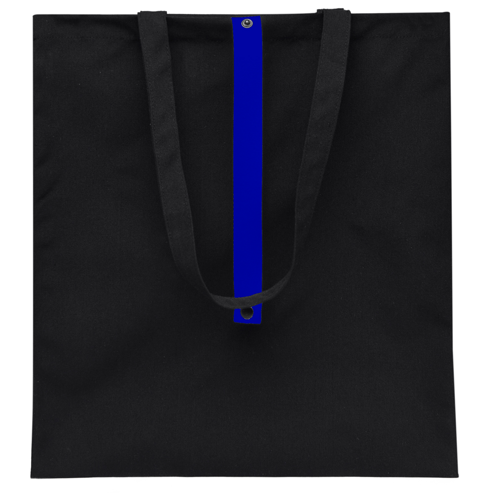 Сумка для покупок Rock’n’ROLL 260 г/м², Чёрный/синий-5
