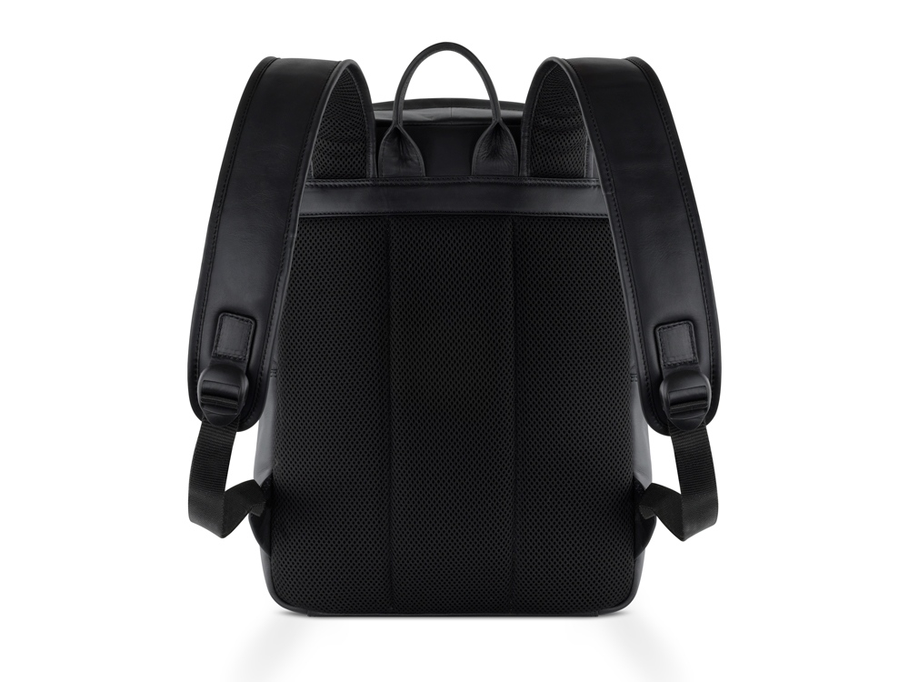 Рюкзак мужской BUGATTI КЛАРК | CLARK, чёрный, воловья кожа/полиэстер, 30х10х40 см, 12 л-3