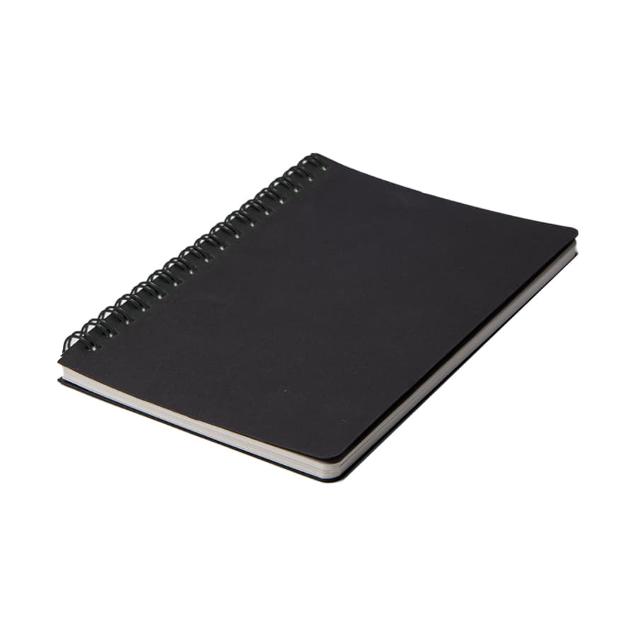 Блокнот на двойной пружине HELIX MINI, 105 х 150  мм, черный, блок в клетку, черный-3