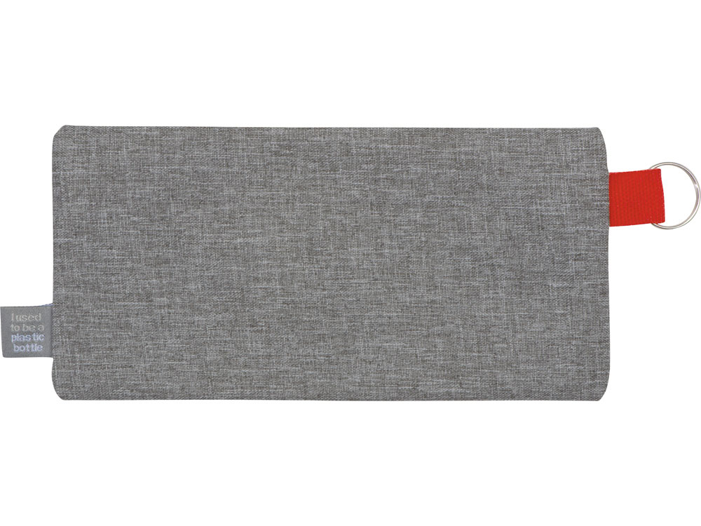 Универсальный пенал из переработанного полиэстера RPET Holder, серый/красный-3