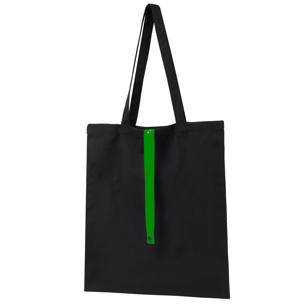 Сумка для покупок Rock’n’ROLL 260 г/м², Чёрный/зелёный-2